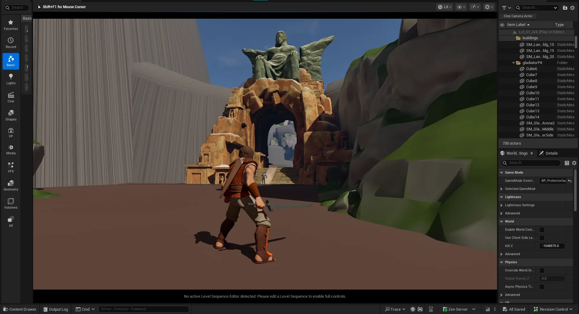 Unreal Engine 5 Viewport 4 &mdash; Level Design & Settlement Components